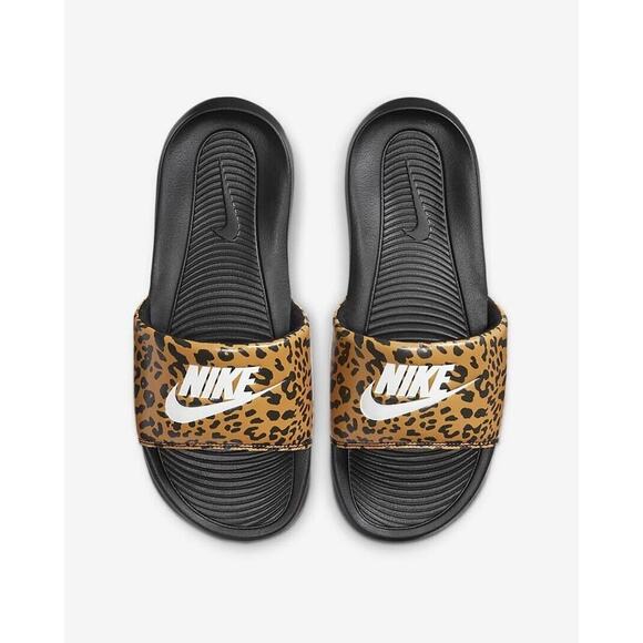 Nike Victori One Slides Womens Size 9 Animal Print Enhanced Comfort Sandals NWT - Picture 1 of 9